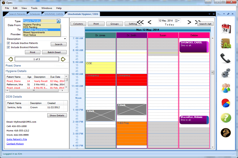 Dental Software System Recall System