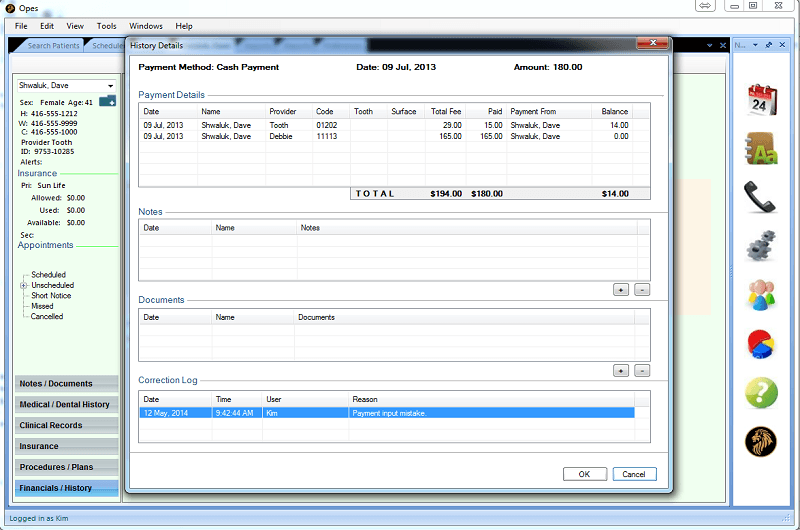 Dental Software System Security & Audit Tracking